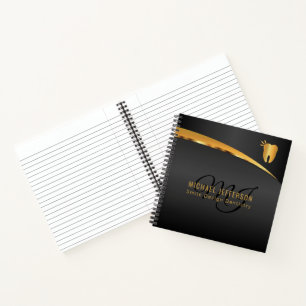 Carnet Bureau dentaire Monogramme - Noir et or