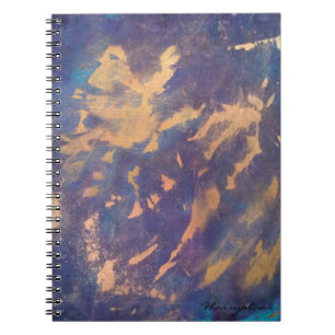 Carnet Bureau difficile   Pinceau couleur or bleu violet