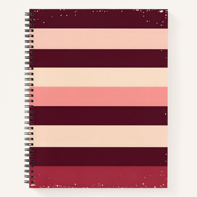 Carnet Burgundy et Grunge Rose (Devant)