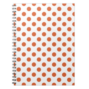 Carnet Burnt orange polka dots