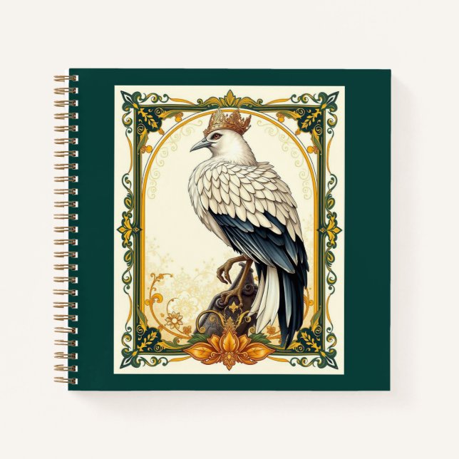 Carnet Buse blanche couronnée (Devant)