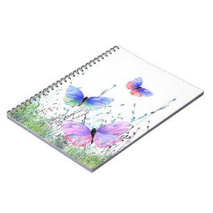 Carnet Butterflies Flying in Nature Notebook Spring