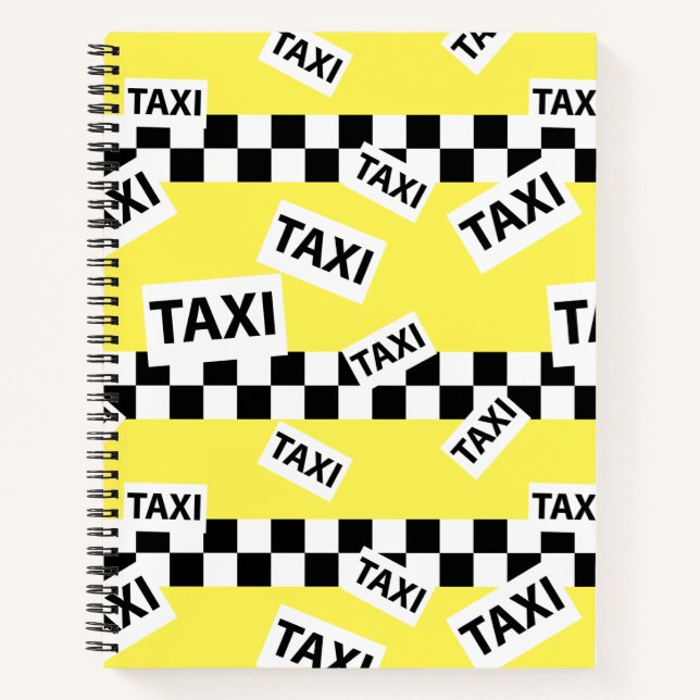 Carnet Cabine de taxi Jaune New York (Devant)