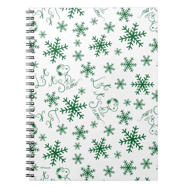 Carnet cacahuètes | Christmas Snoopy Let It Snow Motif (Devant)