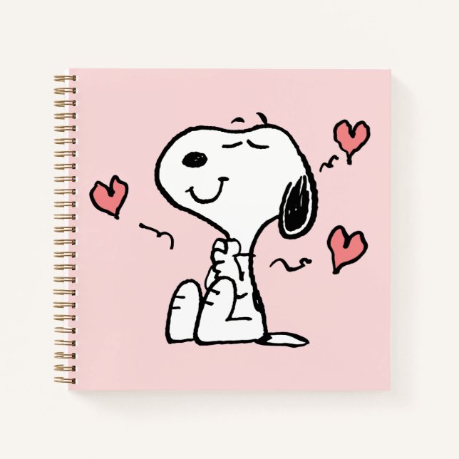 Carnet cacahuètes | Coeurs de snoopy (Devant)