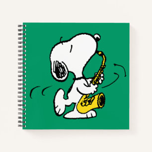 Carnet cacahuètes   Lecteur Snoopy Saxophone