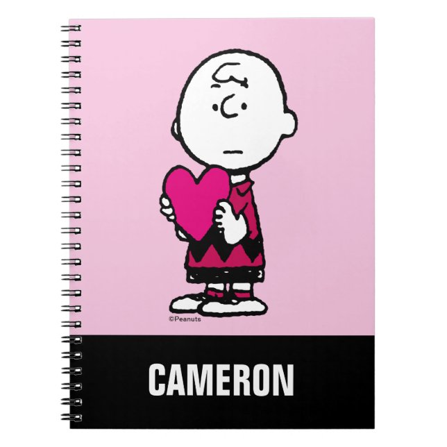 Carnet cacahuètes | Saint Valentin | Heart Charlie Brown (Devant)