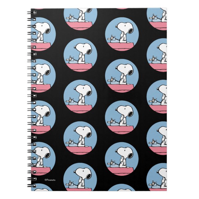 Carnet cacahuètes | Snoopy à la machine à écrire (Devant)