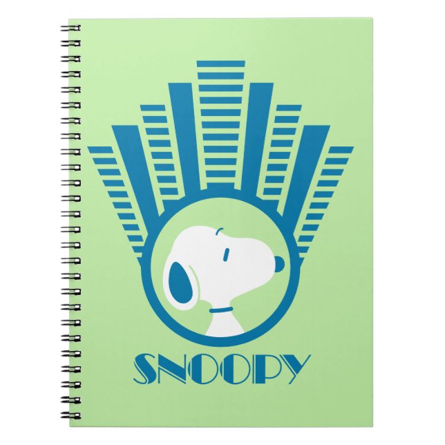 Carnet cacahuètes | Snoopy Blue Deco Dreams (Devant)
