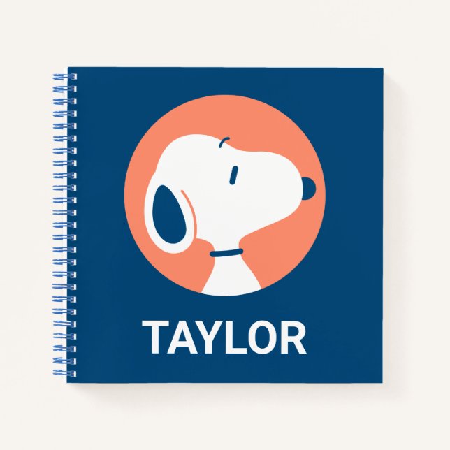 Carnet cacahuètes | Snoopy Dark Blue Deco | Ajouter Votre (Devant)