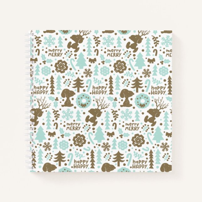 Carnet cacahuètes | Snoopy Frosty Motif de Noël (Devant)