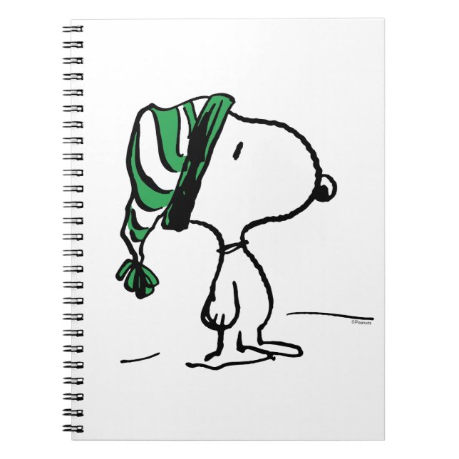 Carnet cacahuètes | Snoopy Green Casquette de neige (Devant)