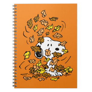Carnet cacahuètes   Snoopy Pile de Feuilles