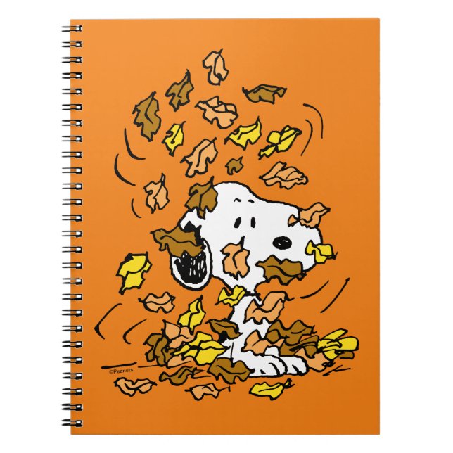 Carnet cacahuètes | Snoopy Pile de Feuilles (Devant)