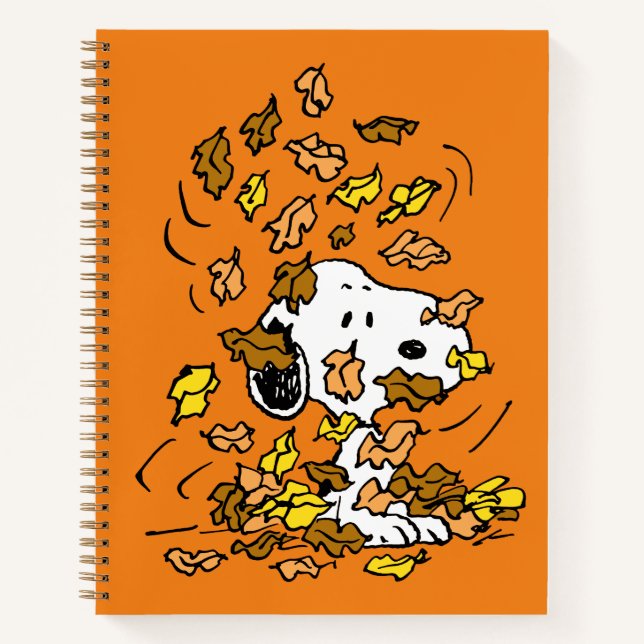Carnet cacahuètes | Snoopy Pile de Feuilles (Devant)