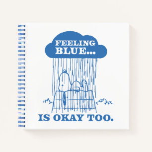 Carnet cacahuètes   Snoopy Sentiment Bleu Est OK Aussi