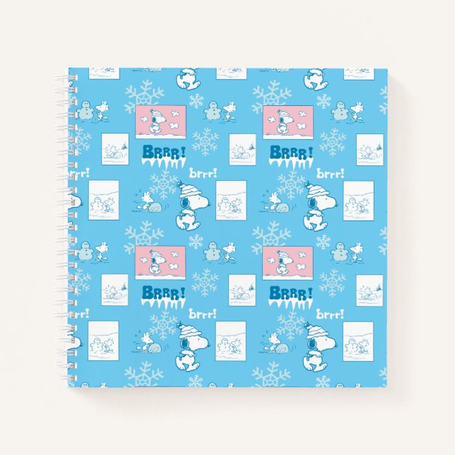 Carnet cacahuètes | Snoopy Snow Day Motif (Devant)