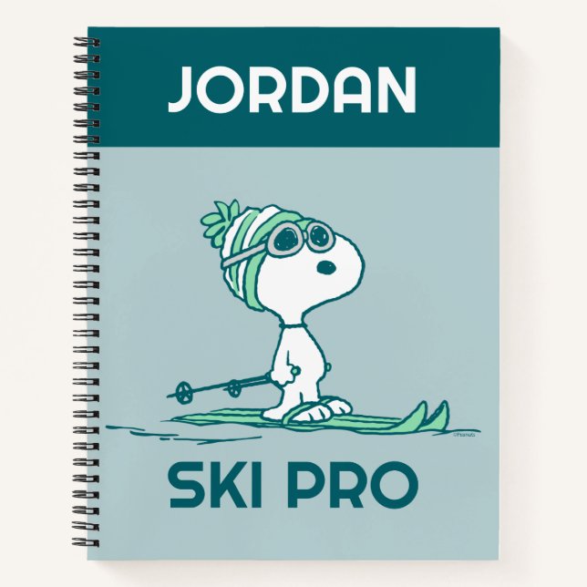 Carnet cacahuètes | Snoopy sur Skis (Devant)