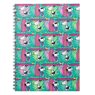 Carnet cacahuètes   Snoopy Turquoise Surf Motif