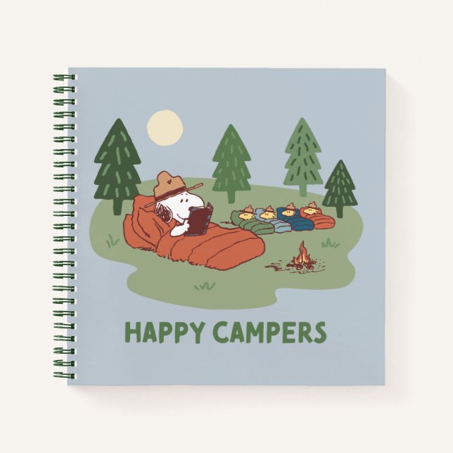 Carnet cacahuètes | Snoopy & Woodstock Happy Campers (Devant)
