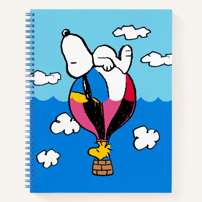 Carnet cacahuètes | Snoopy & Woodstock Hot Air Balloon (Devant)