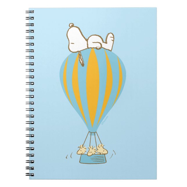 Carnet cacahuètes | Snoopy & Woodstock Hot Air Balloon (Devant)