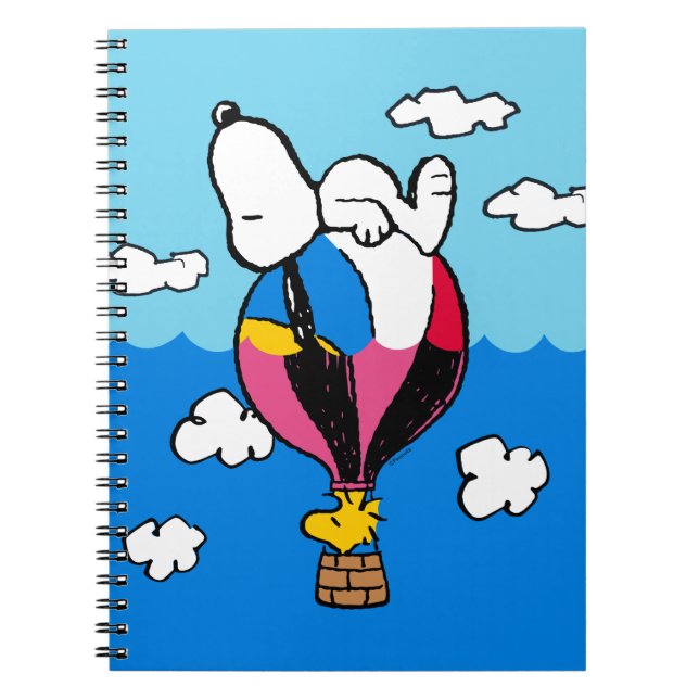 Carnet cacahuètes | Snoopy & Woodstock Hot Air Balloon (Devant)