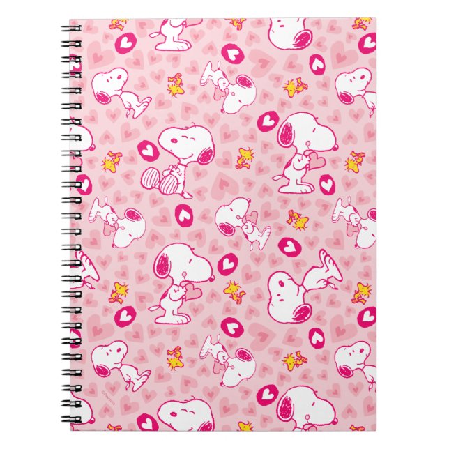 Carnet cacahuètes | Snoopy & Woodstock Motif de coeur (Devant)