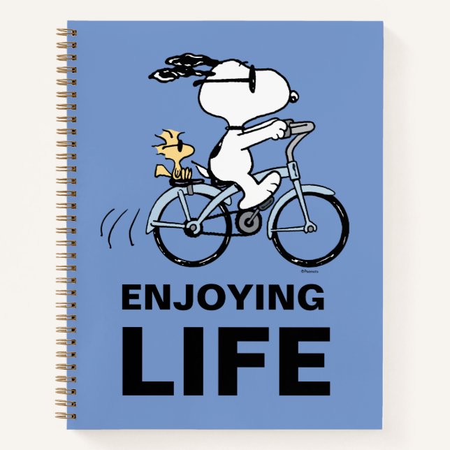 Carnet cacahuètes | Vélo Snoopy & Woodstock (Devant)