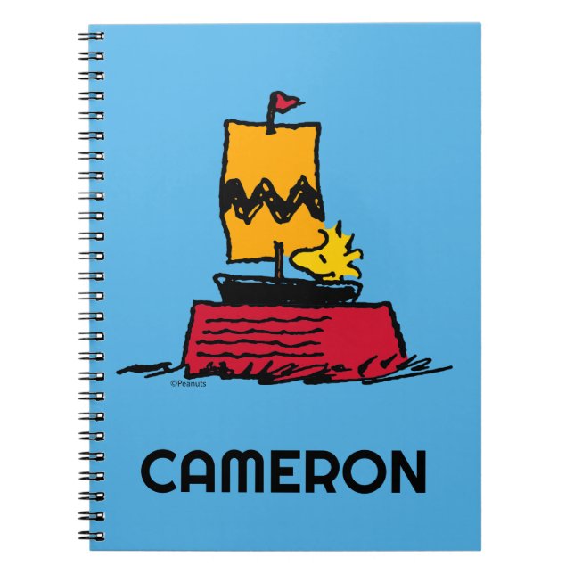 Carnet cacahuètes | Woodstock Snoopy Plat Bateau à voile (Devant)