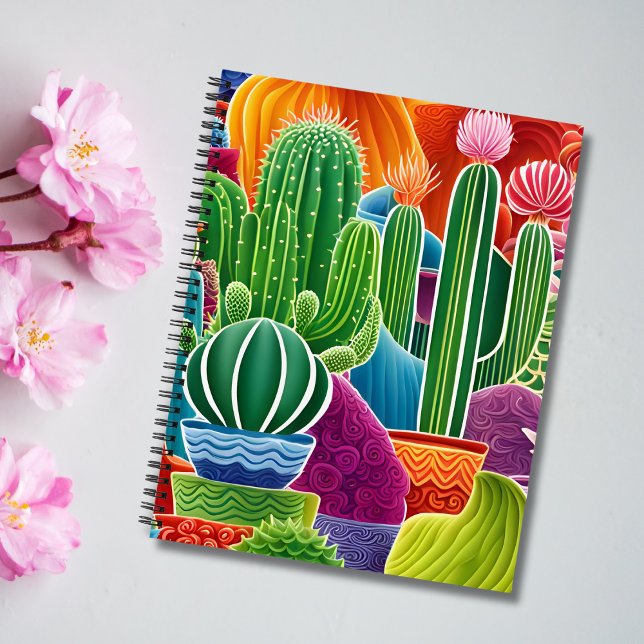 Carnet Cactus à pointes Abstraits (Créateur téléchargé)