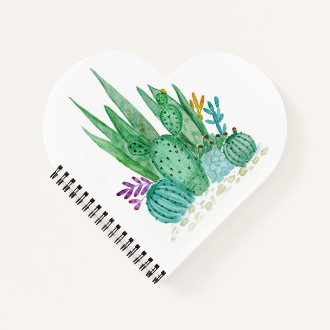Carnet Cactus, aquarelle (Devant)