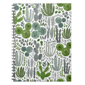 Carnet Cactus Aquarelle main peint Motif