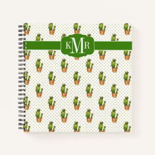 Carnet Cactus et Motif de point de polk Succulent