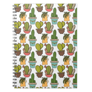 Carnet Cactus et Succulents d'intérieur dans le motif de