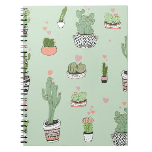 Carnet Cactus Love : Joli Motif de dessin animé.