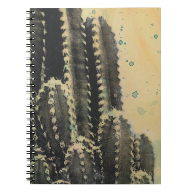 Carnet Cactus vert sur Arrière - plan jaune (Devant)