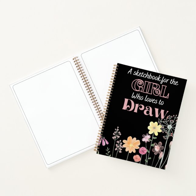 Carnet Cadeau À Une Fille Qui Aime Dessiner Floral (Intérieur)