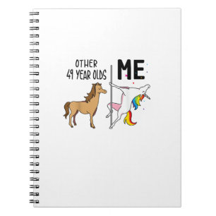 Carnet Cadeau d'anniversaire d'autres licornes 49 ans et 