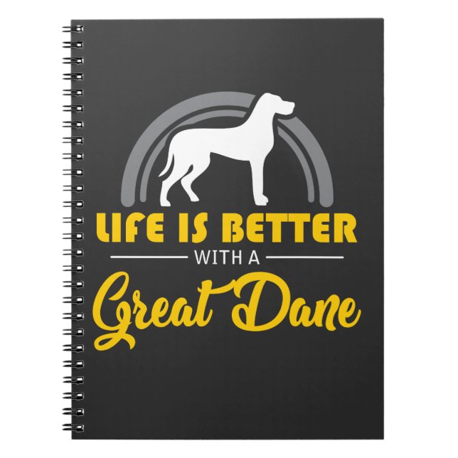 Carnet Cadeau de chien de great dane - amour d'animal de (Devant)
