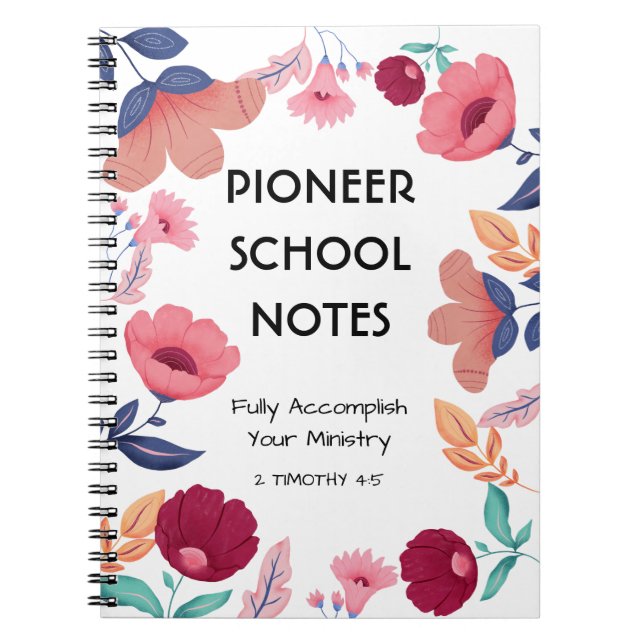 Carnet Cadeau de l'école Pioneer pour JW Pioneer (Devant)