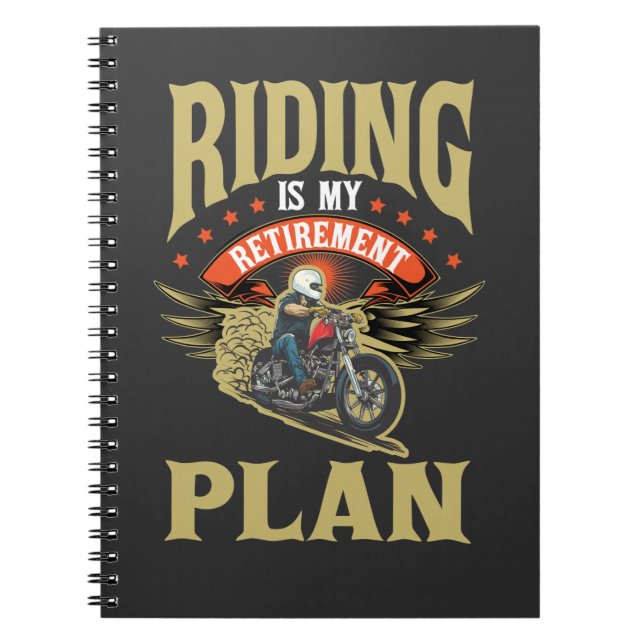 Carnet Cadeau de retraite de moto pour le père du vieux m (Devant)