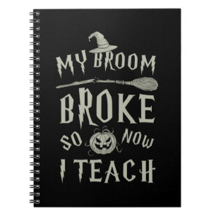 Carnet Cadeau Halloween   Mon Broom A Cassé Alors Mainten
