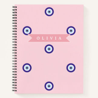 Carnet Cadeau Personnalisé Mauvais Œil Rose Mignon sur Me