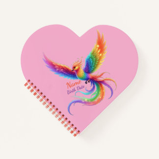 Carnet Cadeau Personnalisé Phoenix Arc-en-Ciel Date de Na