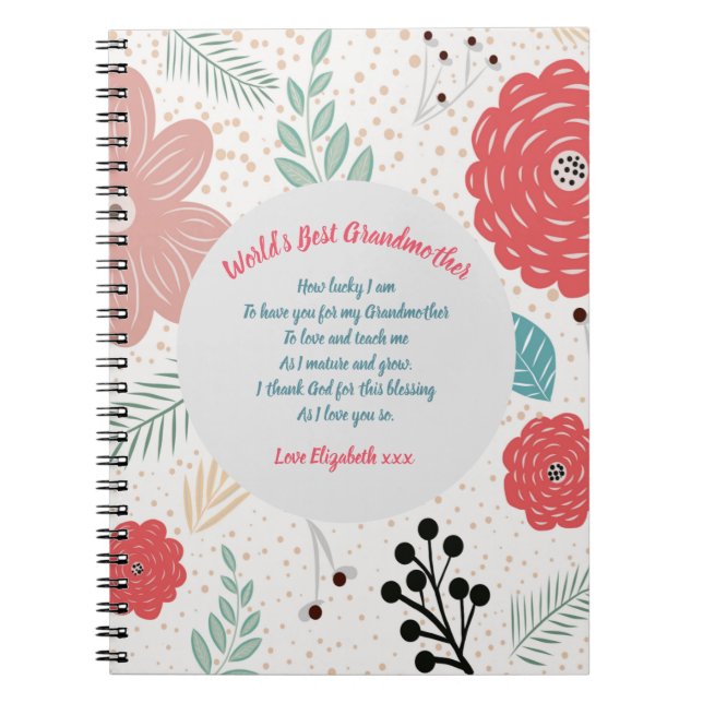 Carnet CADEAU - Poèmes grand-mère de petits-enfants - PER (Devant)