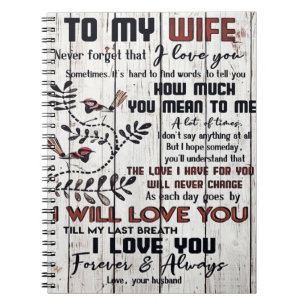 Carnet Cadeau Pour Femme À ma femme belle lettre