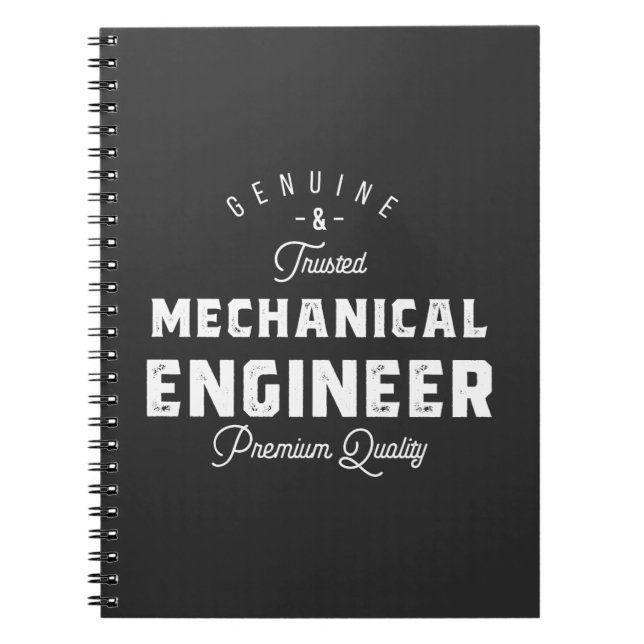 Carnet Cadeau pour ingénieur mécanique (Devant)