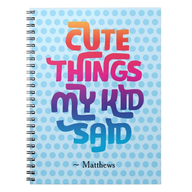 Carnet Cadeau pour les parents : les choses mignonnes que (Devant)