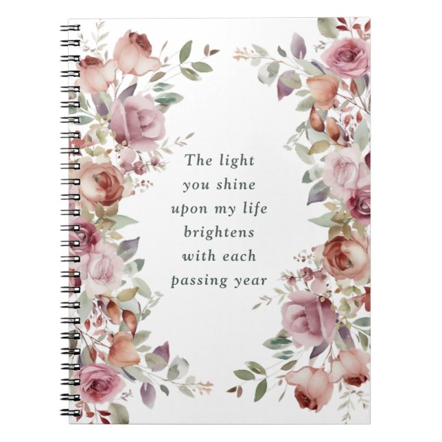 Carnet Cadeau romantique Floral Anniversaire (Devant)